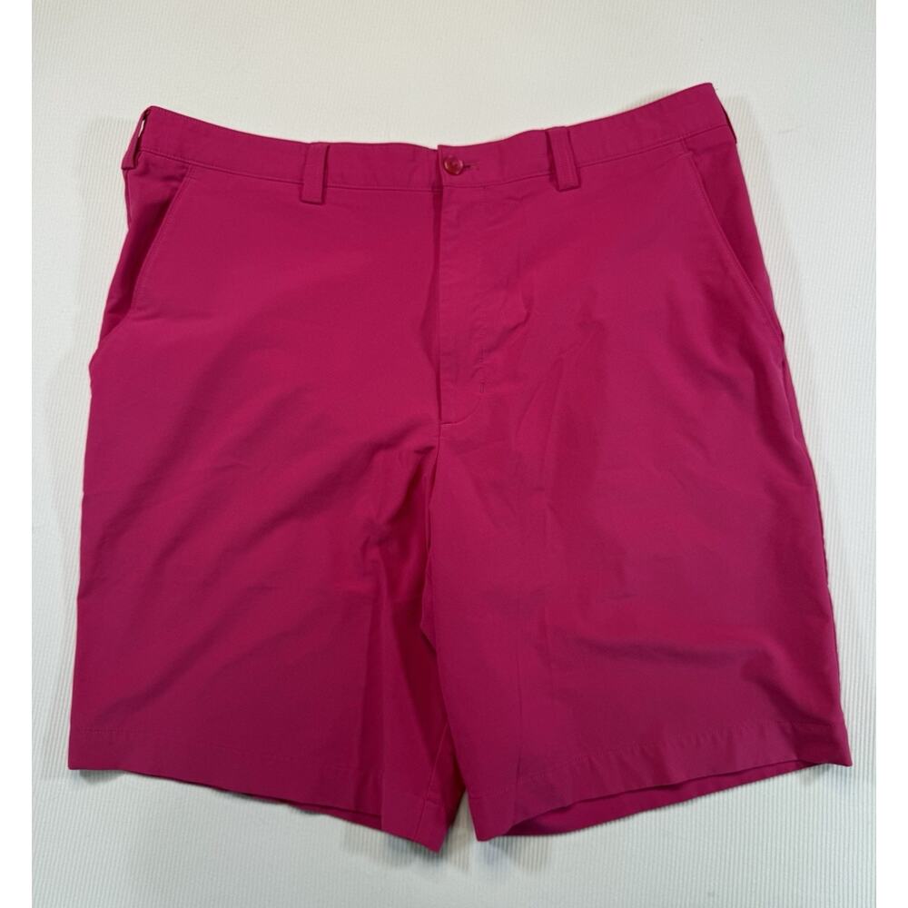 Cutter & Buck DryTec Golf Shorts Mens 38 Pink Stretch Performance Flat Front